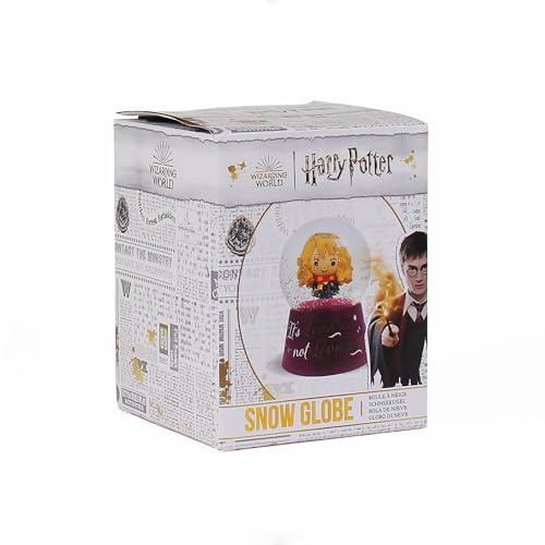 Half Moon Bay Bola de Nieve Harry Potter Kawaii Hermione - Bolsa de Cristal 6cm con luz led - Decoración Harry Potter - Licencia Oficial