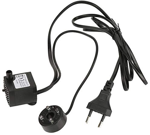 Tauchwasserpumpe, Aquarium Tauchpumpe 2W Ultra Leise mit LED-Licht Fischteich Aquarium Brunnen Mini Einstellbare Aquariumpumpe(Europäischer Standard (220V-240V))