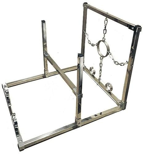 ROLOL Set,Hals,Handfesseln Und Fußfesseln, Torture Restraints Für Liebhaber -Abnehmbar, Edelstahl -Handschellen