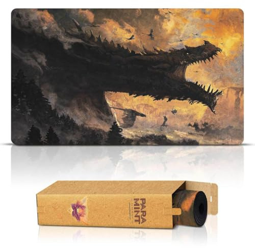 Paramint Ancalagon The Black (Genähte Kanten) - Der Herr de Ringe Spielmatte - Kompatibel mit Magic: The Gathering Spielmatten - Spielen Sie MTG, YuGiOh, TCG - Originelle Designs