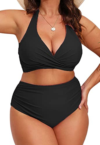 CheChury Donna Taglie Forti Bikini Set Coordinati Boemia Reggiseno Costume da Bagno Due Pezzi Plus Size Mare Spiaggia Due Pezzi Costumi Donna Mare