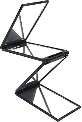Lwuey Kosmetik Spiegel 4 Wege, Kompaktspiegel 360 Grad Klappbarer Taschenspiegel Tragbarer Reisespiegel Faltbarer Schminkspiegel Rasierspiegel Handspiegel Geschenk