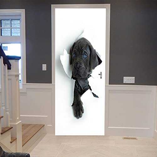Türfolie Selbstklebend Schwarz&Weiß Türtapete PVC Türposter Tapete Abnehmbar Türaufkleber Abziehen und Aufkleben Klebefolie Möbel Wasserdichte Fototapete Türfolie 95x215cm