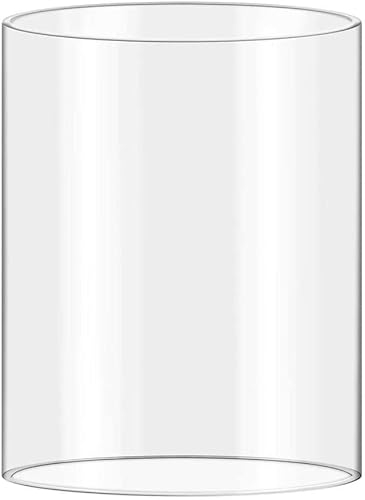 Photophore - Diamètre extérieur : 14,5 cm - Hauteur : 27 cm - Verre transparent de 3 mm - Sans fond - Bords lissés - Fabrication possible dans d'autres tailles