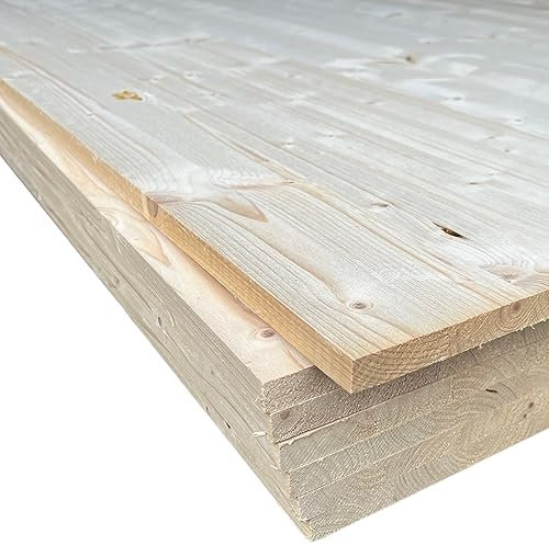 Leimholzplatte 28mm Massivholzplatte Fichte Regal Brett ZUSCHNITT auf Maß (60x70cm)