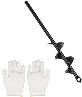 Punta per Trivella a Spirale da Giardino, Trapano a Mano Strumento, da Piantare e Forare, 4 x 22 cm