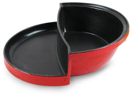 GAROEN Chinese Hot Pot Single Small Copper Pot Hot Pot Meal Sharing Enamel Copper Pot Traditional Stew Pot Soup Pot (20cm)