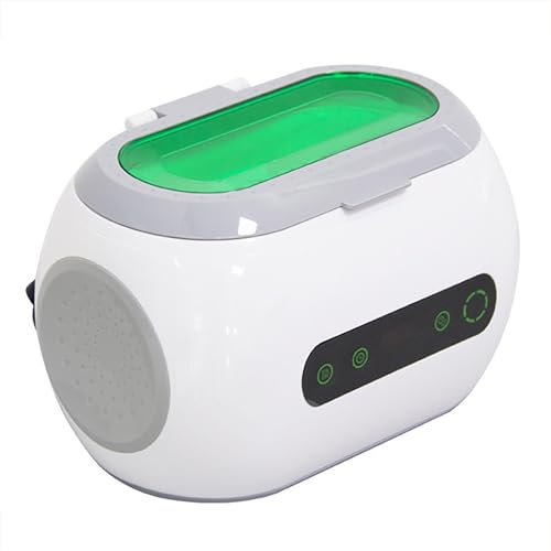 QYLTTDM Portable Household Ultrasonic Cleaner, 35W 600ML Jewelry Cleaner with Digital Timer and Degas Mode for Dentures, Jewelry, Coins, Silver, Eyeglass, Ring