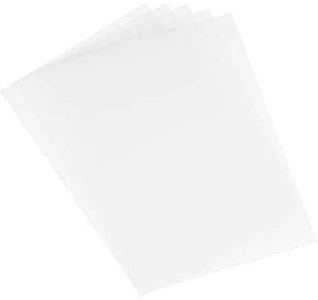 sourcing map 5 Pcs Shrink Plastic Sheets, 8x12 Inch Shrink Films Paper Heat Shrink Art Paper for Making Earrings, Necklace, Keychains DIY Crafts Project, White