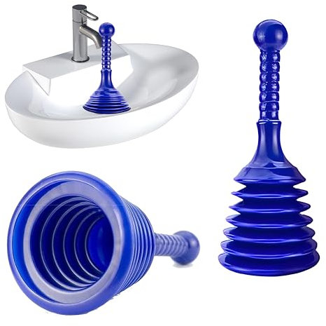 Ar Easy Buy Toilet Plunger for Drains and Sinks Powerful PVC Sink Plungers for Unblocking Quick & Effective Toilet Unblocker & Drain Plunger Tool for Kitchen, Bathroom & Shower