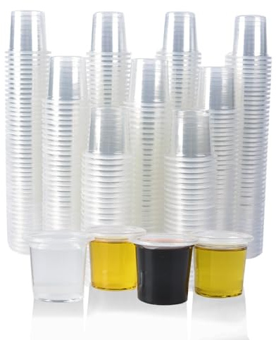 ASOPFYUM Schnapsgläser Plastik, Schnapsbecher 400 Stück, Wiederverwendbare Schnapsbecher Plastik 2cl/ 20ml für Hochzeiten, Parteien, Festivals oder verschiedene Ereignisse, Shot Becher
