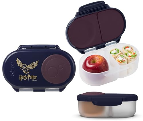 b.box Harry Potter by Mini lunchlåda för barn med fack | Bentolåda, 2 läckagesäkra fack | Lunchlåda för rätter och snacks | Plats för all frukt | BPA-fri