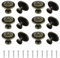 12 Piezas Pomos y Tiradores Vintage, 26mm Tiradores Cajones de Bronce Redondo, Pomos de Cobre Antiguo con Tornillos, para Armario, Cajones, Tocador, Cocina y Baño