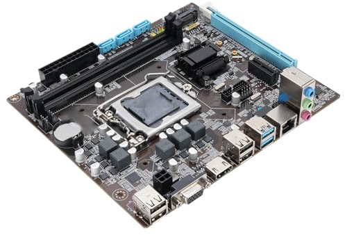Focket H110 Gaming Motherboard for LGA 1151 ATX 2 Channel DDR4 M.2 Nvme NGFF Serial ATA3.0 6GB PCIe Motherboard, 8 Layer PCB Construction Gaming Motherboard for 6 7 8 Gen 14nm CPU