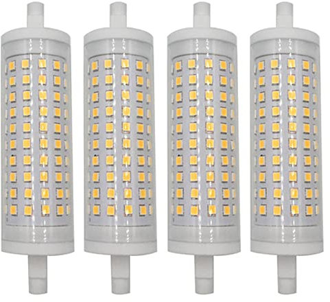 Lampadina Led R7S 118 Mm Equivalente A 150 W, Lampadine A Luce Diffusa Con Attacco R7S A Doppia Estremità J118 Da 15 W, Lampadine Led Da Incasso Dimmerabili Da 1500 Lm（Natural White 4000K-4 Pack）