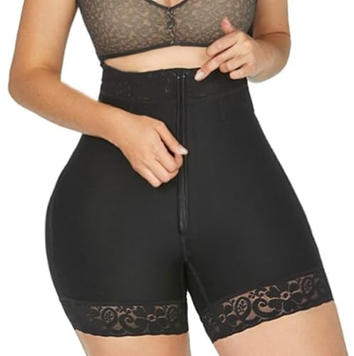 ZusFut Fajas Reductoras Mujer Cintura Alta Faja Reductora Mujer Adelgazante con Cremallera Gancho Culotte Invisible Vestido Faja Postparto Recuperación Abdominal Levanta Glúteos