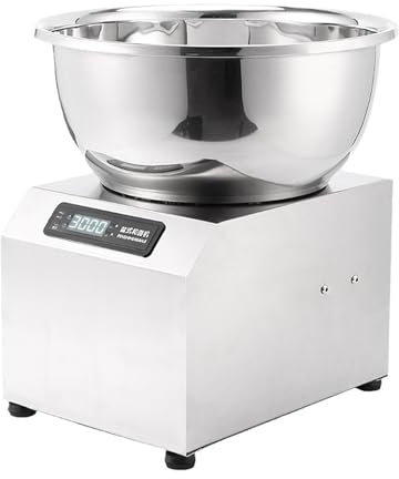Zickdom Impastatrice Planetaria Commerciale 2200W con Ciotola in Acciaio Inossidabile, Mixer Spirale Industriale per Pane e Pizza, Capacitá Fino a 5KG di Farina (5KG)