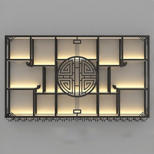 AKOGG Porte-Bouteilles Mural avec Éclairage LED, Étagère en Métal pour Vin, Casier À Bouteilles Et Porte-Verres Suspendu – Range Bouteille Idéal pour Cuisine, Bar, Cave À Vin(Black,180cm(70.8in))