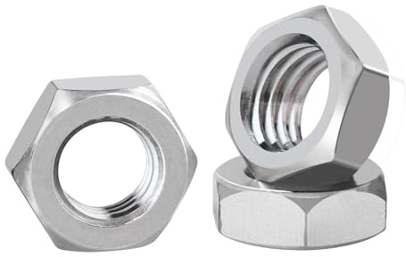 Krysay 60Pcs #10-32 Hex Nuts 304 (18-8) Stainless Steel Standard Inch Coarse Thread Hardware Nuts,for Home DIY & Repair