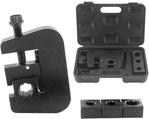 Yidubid Idraulico Tubo Flessibile AC Crimpatrice Manuale Auto Tubo Flessibile Utensile di Crimpatura 7843B Tubo Flessibile AC Raccordi Crimpatrice con 4 MatriciBlack,1