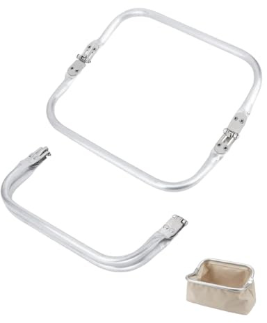 KAHZOR 2 Piezas Cierre de Marco 200mm, Cierre de Bolsos para Hacer Bolsos de Crochet con Sujeción Estable, Aluminio en Forma de U DIY Monederos, Ideal para Manualidades, Reparaciones y Crochet
