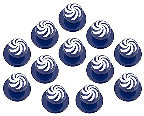 DESERMO 12x Kugelknöpfe für Kochjacken I Kochjackenknöpfe mit Spiral-Motiv I Knöpfe Made in Germany