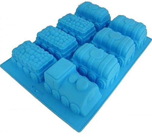 Moule a gateau en silicone train patisserie 8 pièces