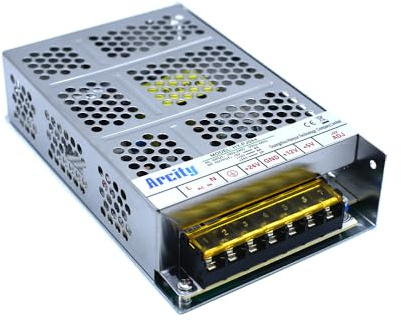 Arcity 5V 12V 24V Output Switching Power Supply Unit Adjustable for Video Multi Games Machine Console Cocktail CCTV Computer DIY Horizontal New(5V/8A 12V/8A 24V/3A)