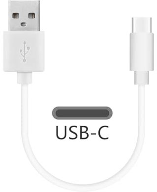 GEEKRIA USB Earbuds Short Charger Cable Compatible with Yamaha, ATH, Soundcore, Sony, Marshall, Sennheiser, USB Replacement Power Fast Charging Cable (1ft/30cm)