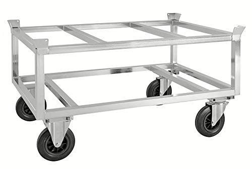 Paletten-Fahrgestell Palettenwagen, hoch, LxBxH 1.244 x 844 x 700 mm, Tragkraft: 800 kg, verzinkt