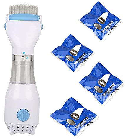 BEAUTYBIGBANG Peigne Électrique Anti-Poux Avec Filtre de Nettoyage Professionnel - Éliminateur Automatique des Poux et Leurs Œufs - Filtre Remplaçable Inclus