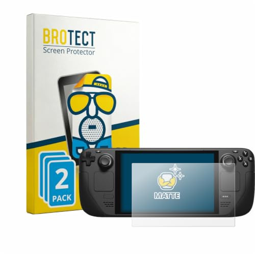 BROTECT Schutzfolie für Valve Steam Deck | 2 Stück Entspiegelnder Displayschutz Made in Germany Matte Displayschutz-Folie Anti-Reflex Anti-Fingerprint Einfache Montage