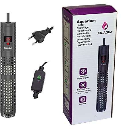 JULIAQUA Chauffage Aquarium avec Affichage Température Eco Réchauffeur réglable 50W/100W/200W/300W/500W (Y5-50W)