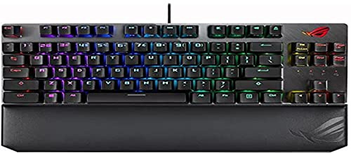 ASUS ROG Strix Scope NX TKL Deluxe 80% Tastiera Gaming USB, Meccanica, Switch ROG NX Rossi, RGB, Tasti ABS, Cavo USB Rimovibile, Xcurrate CTRL, Tasto Stealth, Poggiapolsi, Macro, Layout Italia, Nero