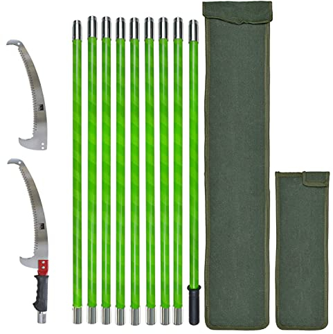 Astsäge mit Stiel 8,4m Handsäge Einstellbare Länge, Baumsäge Gartengeräte-Set Palme Hochentaster hochreichbare Stange mit Tragetasche, schneidet sauber und schnell für hohe Äste