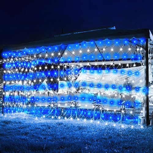 weillsnow 198 LED Christmas Net Lights, 9.8 FT x 6.6 FT Plug in Mesh Lights