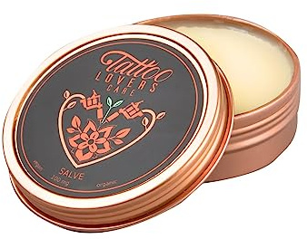 Tattoo Lovers Care Tattoo Salve Tattoo Balm Aftercare Cream Moisturizer Rejuvenates Older Tattoos & Combats Redness, Swelling, Scabbing, Jojoba & Tea Tree Oil, Shea Made With Natural Ingredients 2oz