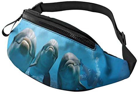 Niedliche Delfine Gürteltasche Sport Casual Hüfttasche für Damen Herren Modisch