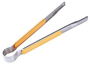 Pinces de Cuisine Pinces, Pince à Nourriture en Acier Inoxydable Pinces de Cuisine en Plastique Pince de Cuisson antidérapante Pince Outils de Salade de Barbecue (Jaune)