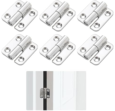 6 Pezzi Cerniere Sfilabili, Cerniere Rimovibili, Mini Cerniere in Acciaio Inox, Cerniere per Legno, Cerniere per Porta, Cerniere Porte per uso interno ed esterno, Cerniere per Porte, Scatole di Legno