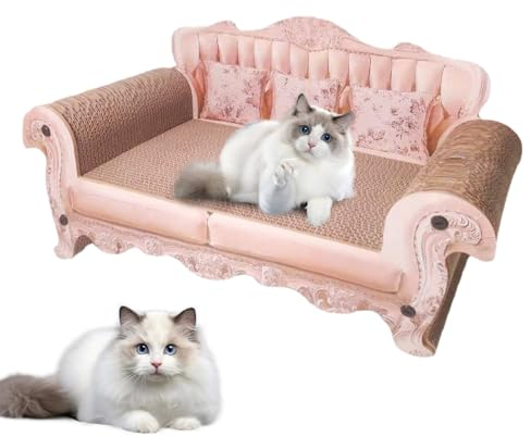Katzenkratzbett, 60x24cm Scratcher Lounge Pad, Robustes Kratzbrett, Kein Schmutz, Kratzlounge Katzen Mit Eine Matte, Kratzpad Für Katze, Katzenspielzeug Kratzen Pappe