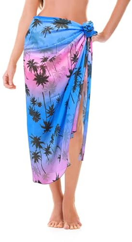 AffeGifts Pareo Femme Plage, Long Sarong Femme Mousseline de Soie Pareo de Plage Cache-Maillots et Sarongs Femme Jupe de Plage Jupe Maillot de Bain Filles Nageant Piscine de Plage D'été