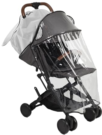 AUMAYCO Kinderwagen Regenschutz, Universelle Kinderwagen Regenschutz, Regenabdeckung für Kinderwagen und Buggy, Winddicht, Wasserdicht, Staubdicht, Schneefest, Transparent