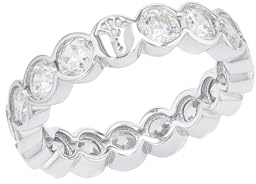 JOOP! Ring aus 925 Sterling Silber für Damen, Ringe, mit Zirkonia synth., Weiß, Kommt in Schmuck Geschenk Box