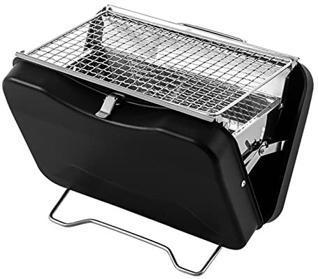 KWMAEEUID Grills Tragbarer Campingkocher, Faltbarer Holzkohlegrill, ultraleichter Outdoor-Brennofen, Mini-Tisch-Campinggrill, BBQ-Herd
