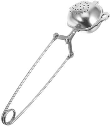 PAMINGONO Stainless Steel Tea Filter Clip Teapot Shape Loose Leaf Infuser with Handle Household Tea Strainer Convenient Mug for Kitchen Brewing