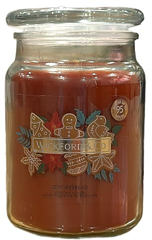 eBoutik - Strong Scented Gingerbread Large Candle Jar Festive Ginger Bread - Long-Lasting Fragrance Natural Wax, Seasonal Christmas - Xmas Home Decor Stocking Filler