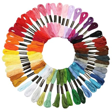 Stickgarn, dynamische Farbkombinationen für Ihre Heimdekoration und Mode-Bastelideen. Regenbogenfarbenes Garn. Stickgarn-Set. Quilt-Reparatur. Nähen. Kreuzstichgarn. 50 Farben. 447 Farben. 6 Stränge.