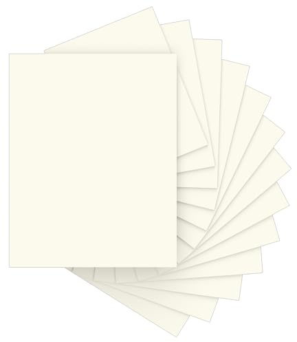 40 Sheets Cream Cardstock Paper 8.5 x 11, Ivory Cardstock Printer Paper 8.5x11, Off White Card Stock Paper 8.5 x 11, 200 GSM Construction Paper for DIY Cards, Greeting Cards, Wedding Invitations