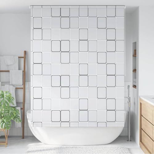 Tidyard Persiana Enrollable de Ducha Cuadrados 160x240 cm